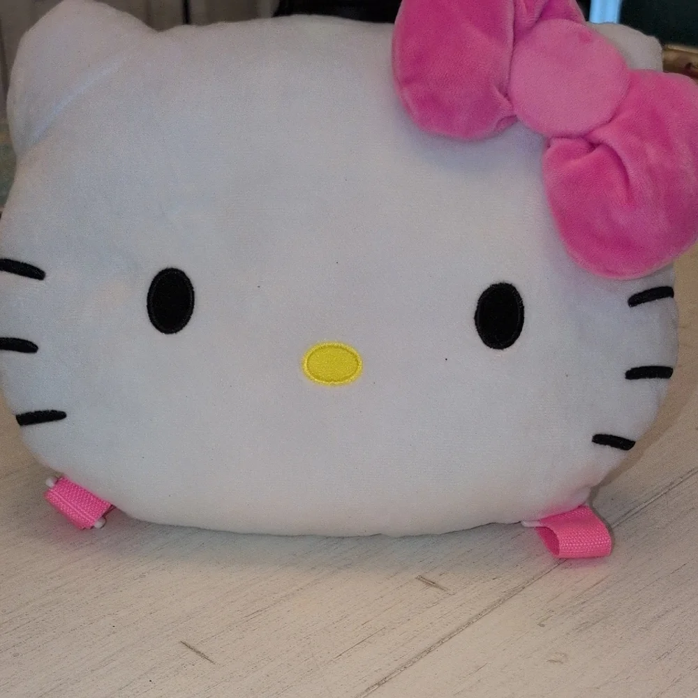 Sanrio Hello Kitty White and Pink Plush Backpack
